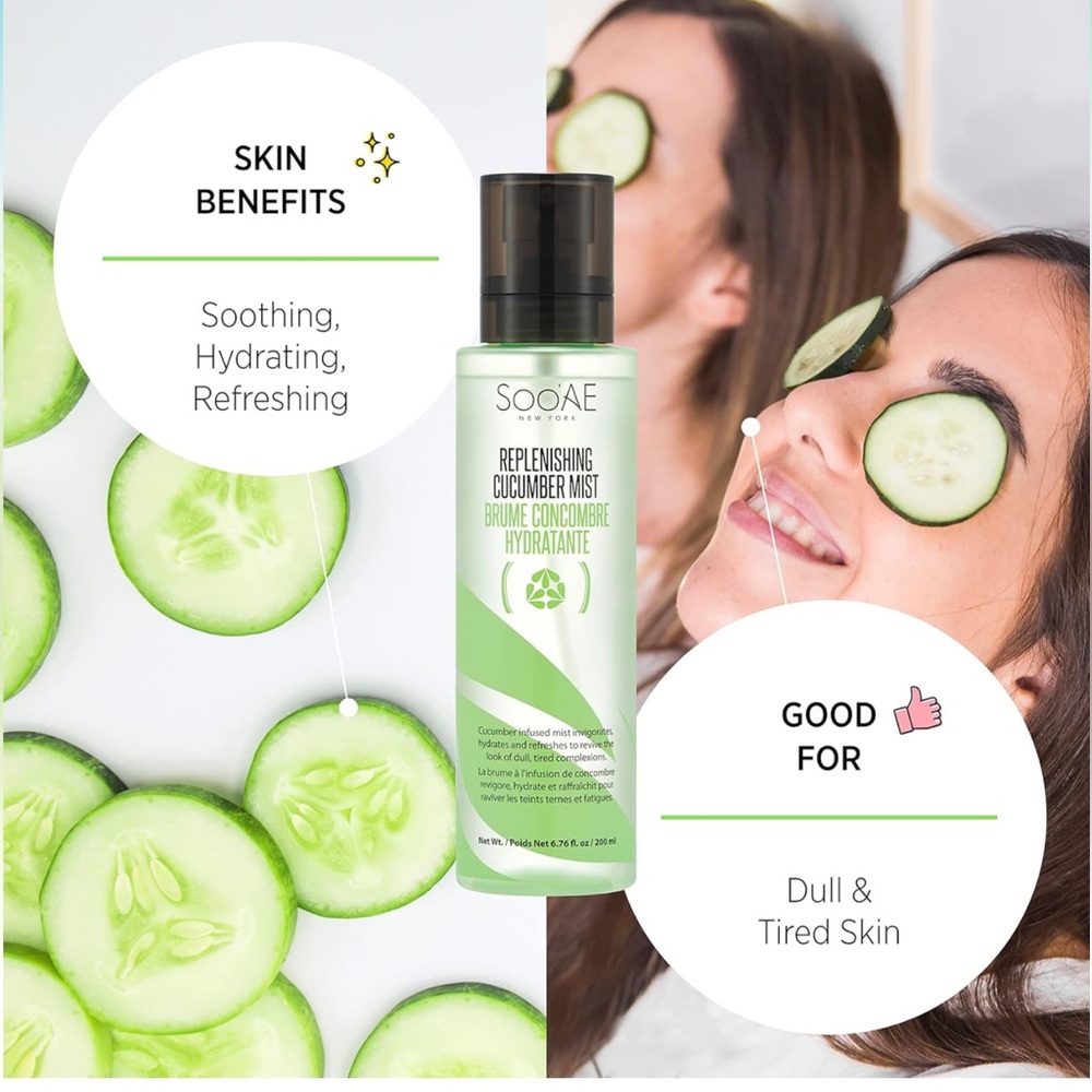 Soo’AE Replenishing Cucumber Mist, Net 6.76 Fl. Oz. - Picture 5 of 9
